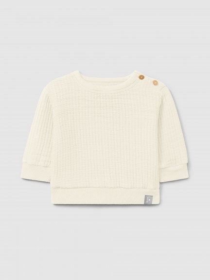 Double gauze sweatshirt with cotton padding