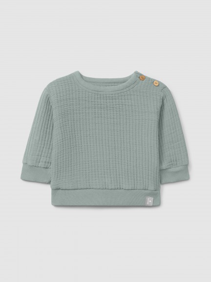 Double gauze sweatshirt with cotton padding