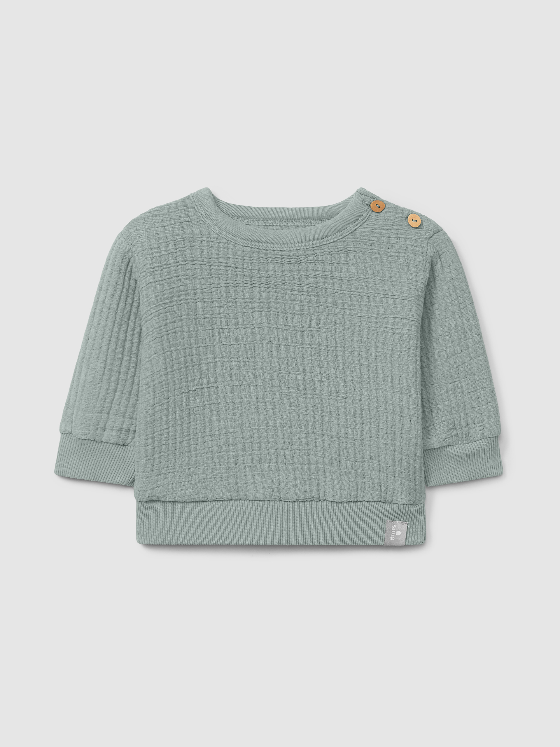 Double gauze sweatshirt with cotton padding