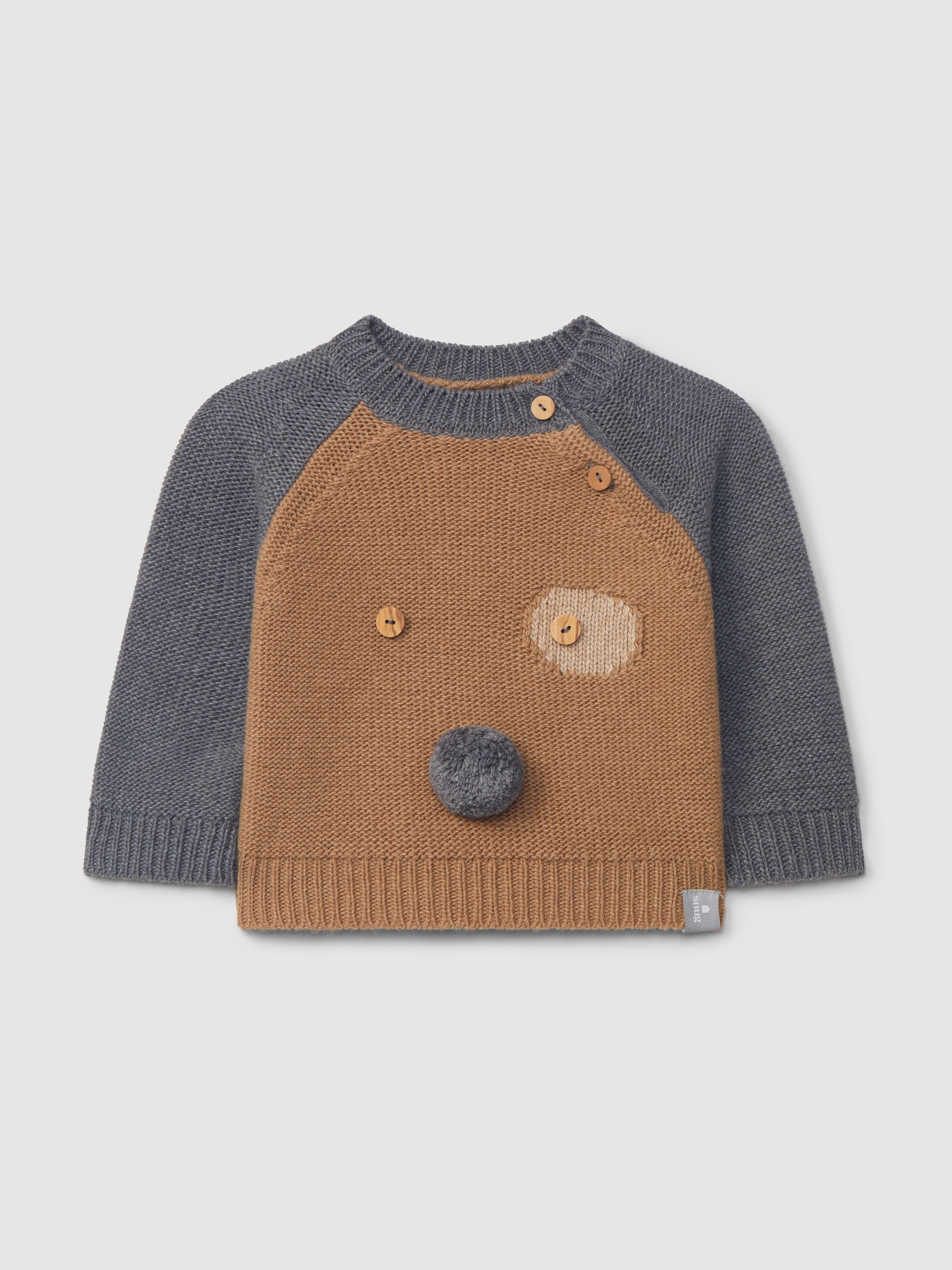 Knitted jumper with embossed details