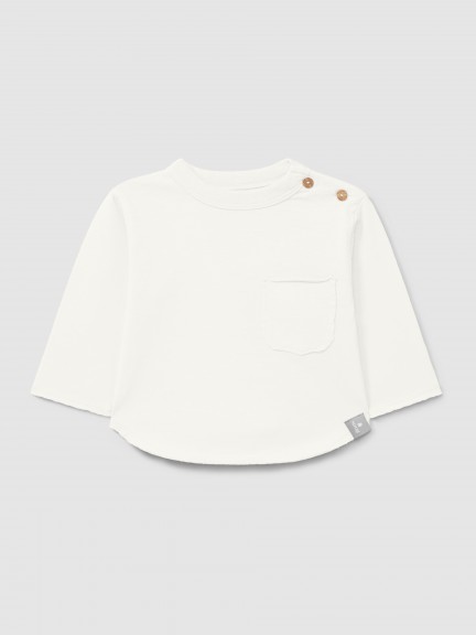 Organic cotton longsleeve with pocket Organic cotton longsleeve with pocket