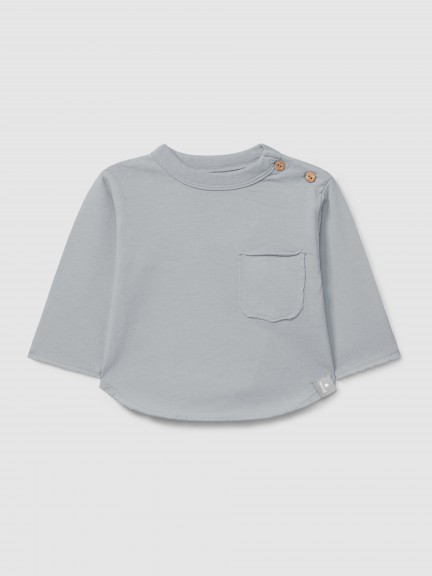 Organic cotton longsleeve with pocket Organic cotton longsleeve with pocket
