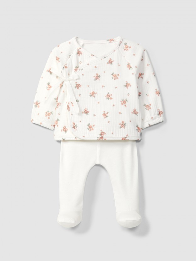 Two-piece printed gauze set Two-piece printed gauze set
