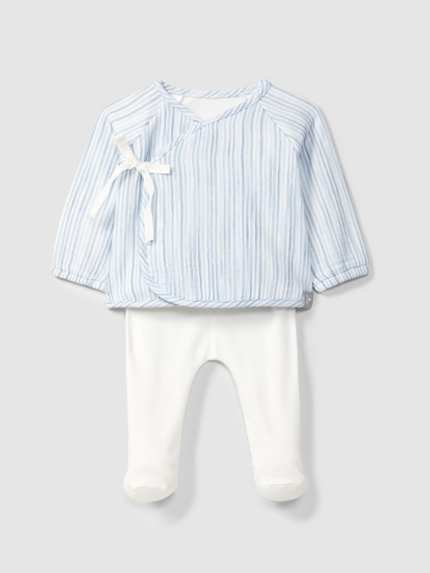 Two-piece printed gauze set