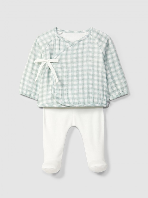 Two-piece printed gauze set