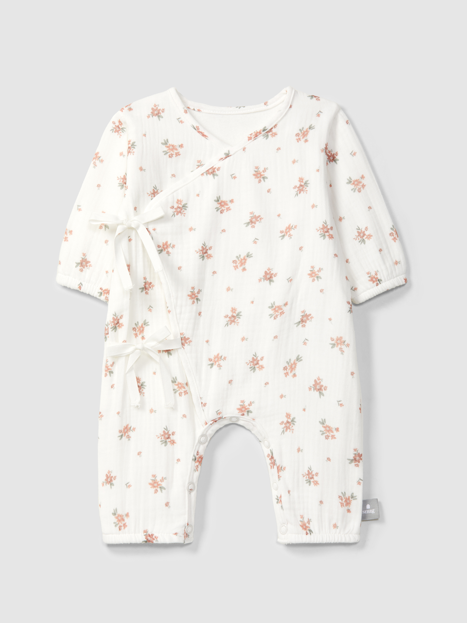 Printed gauze romper