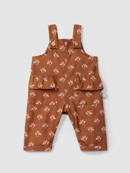 Floral dungarees with pockets