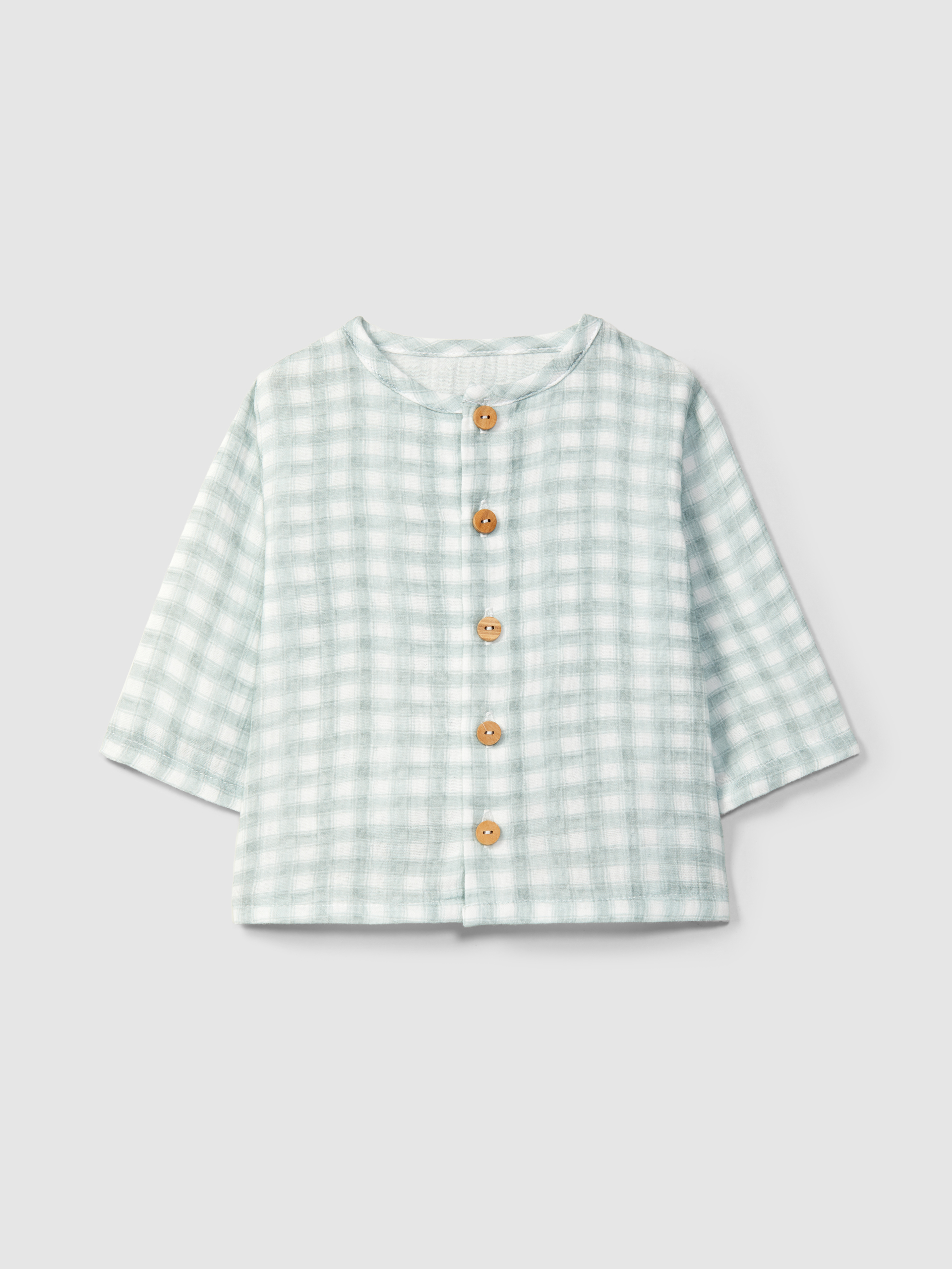 Printed gauze shirt
