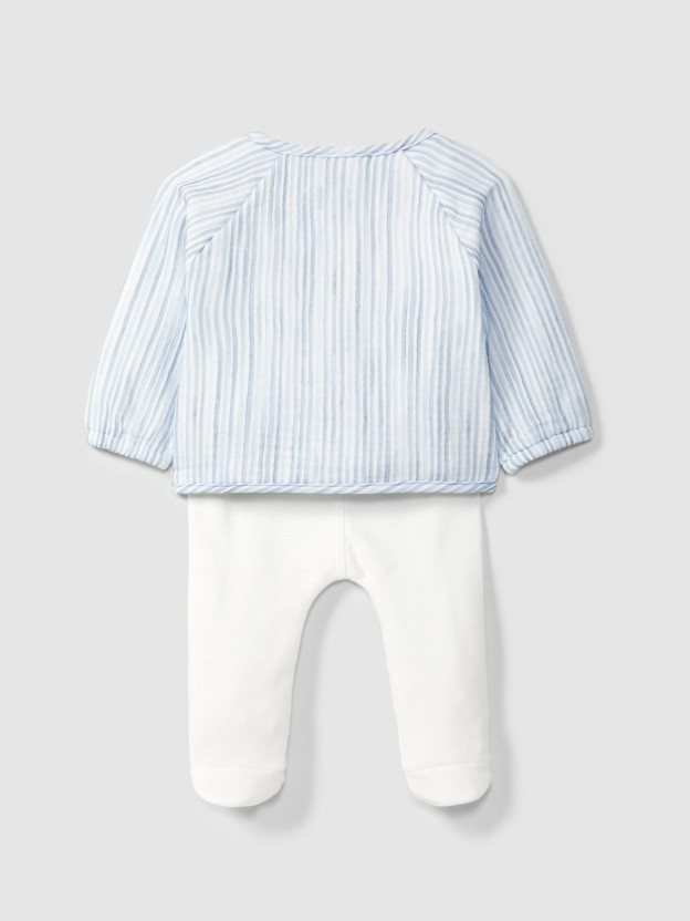 Two-piece printed gauze set