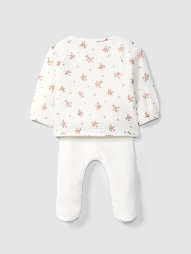 Two-piece printed gauze set Two-piece printed gauze set