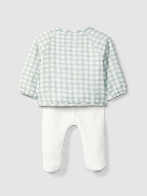 Two-piece printed gauze set
