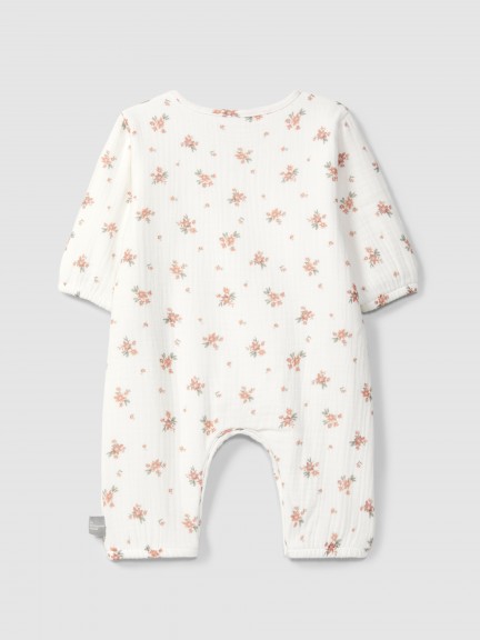 Printed gauze romper Printed gauze romper