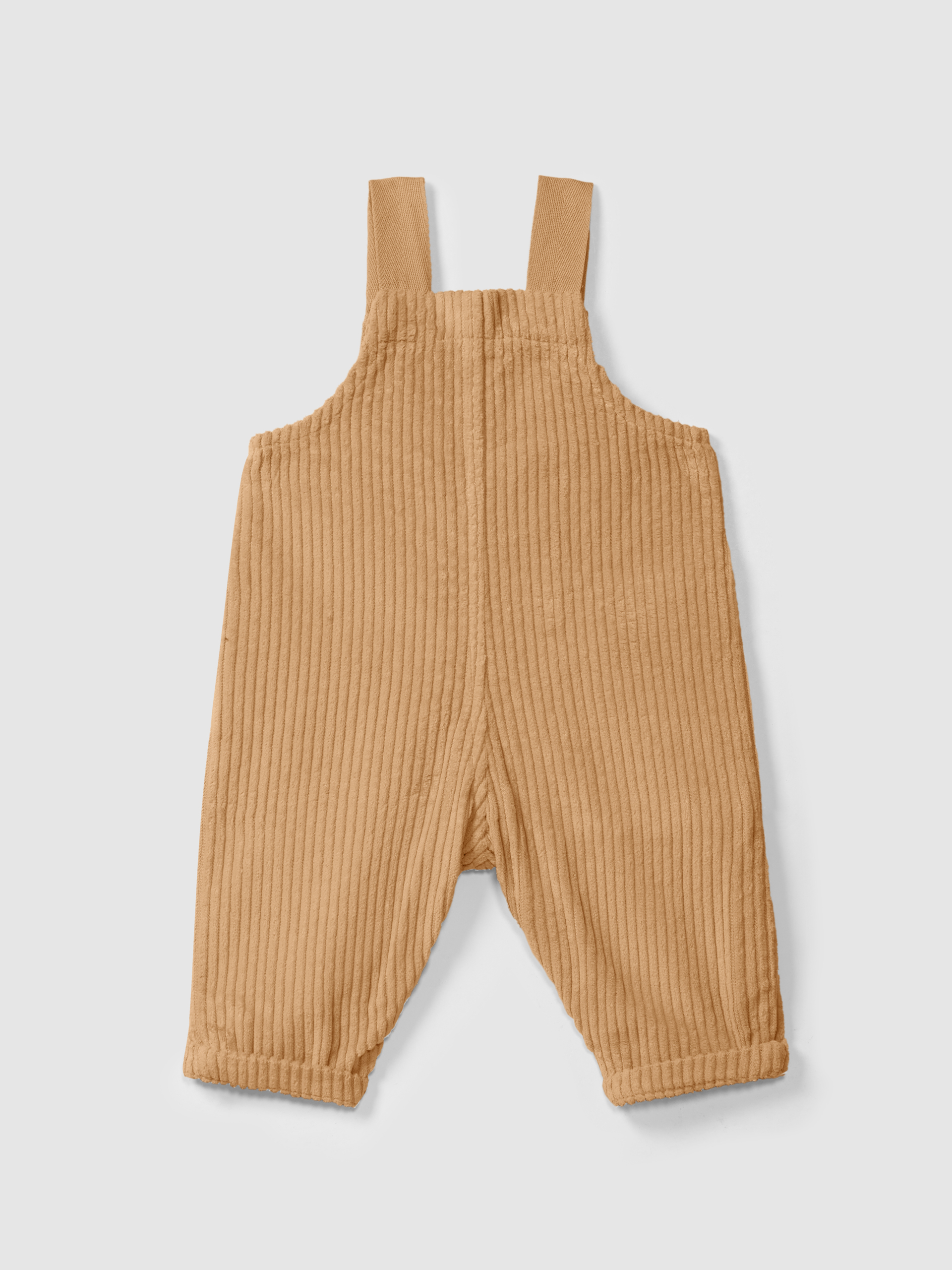Ribbed velvet dungarees with pocket