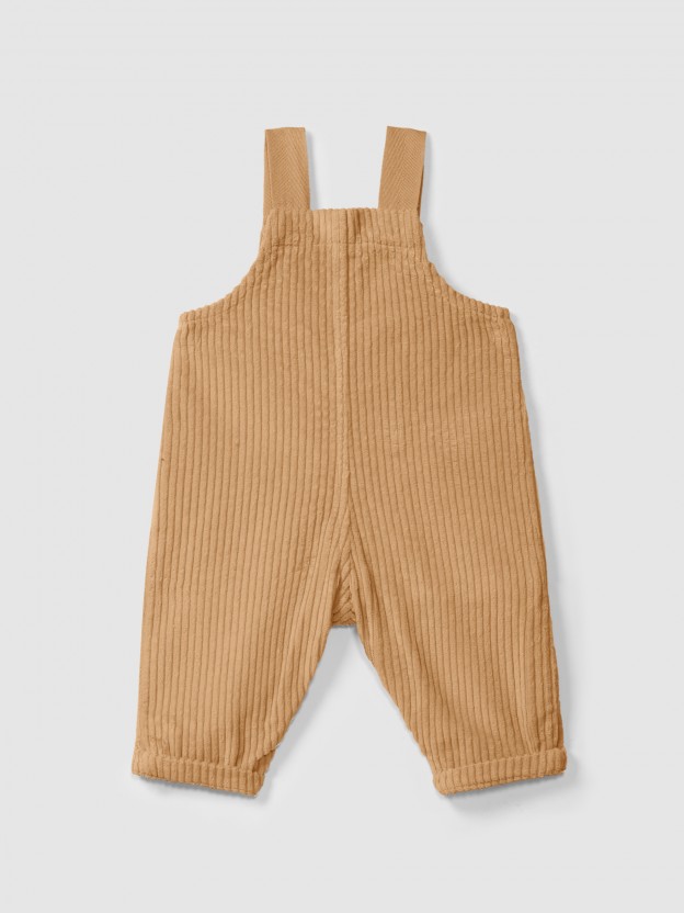 Ribbed velvet dungarees with pocket Ribbed velvet dungarees with pocket