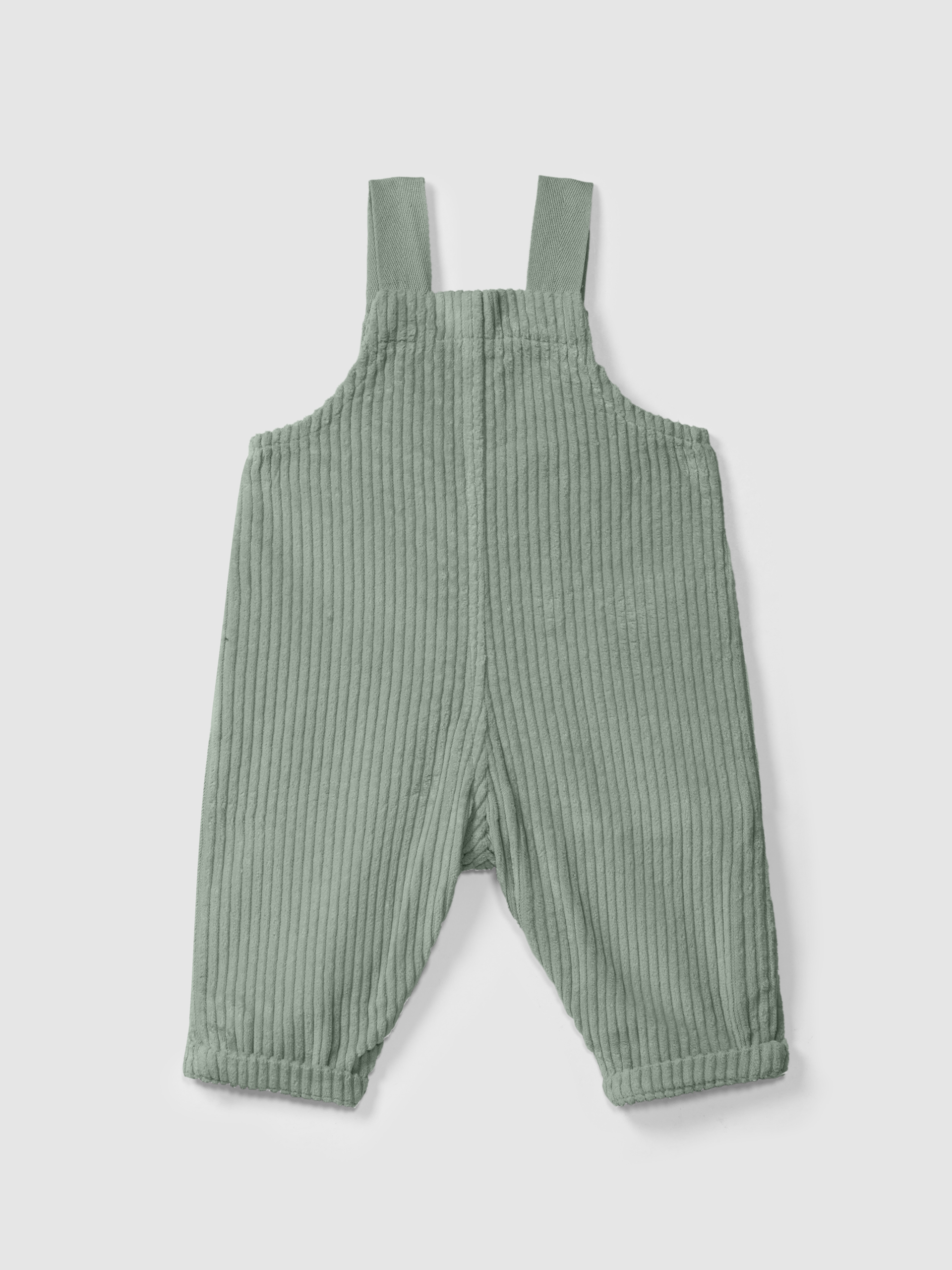 Ribbed velvet dungarees with pocket