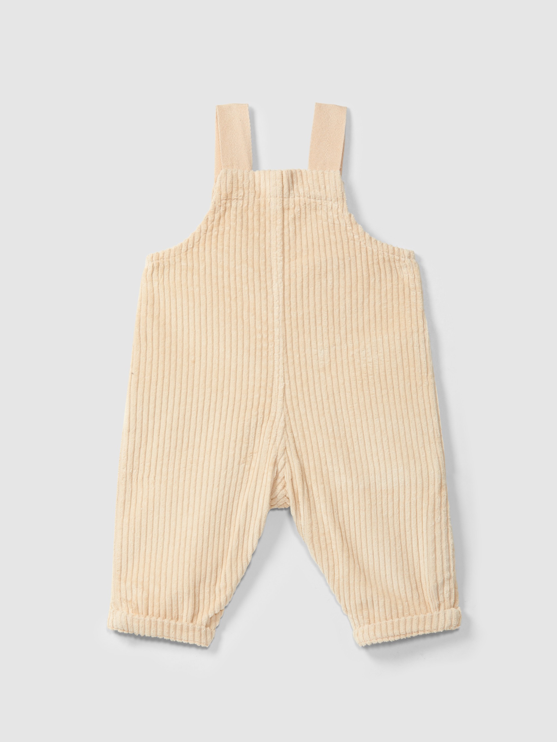 Ribbed velvet dungarees with heart pocket