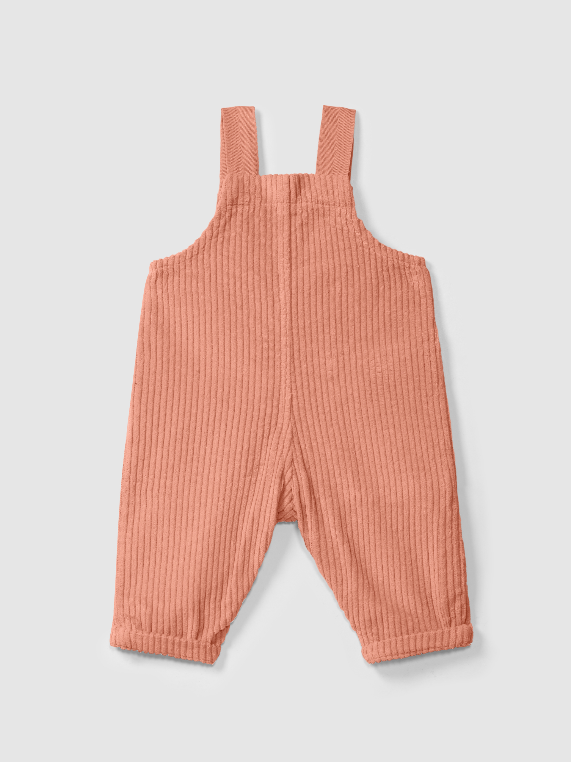 Ribbed velvet dungarees with heart pocket