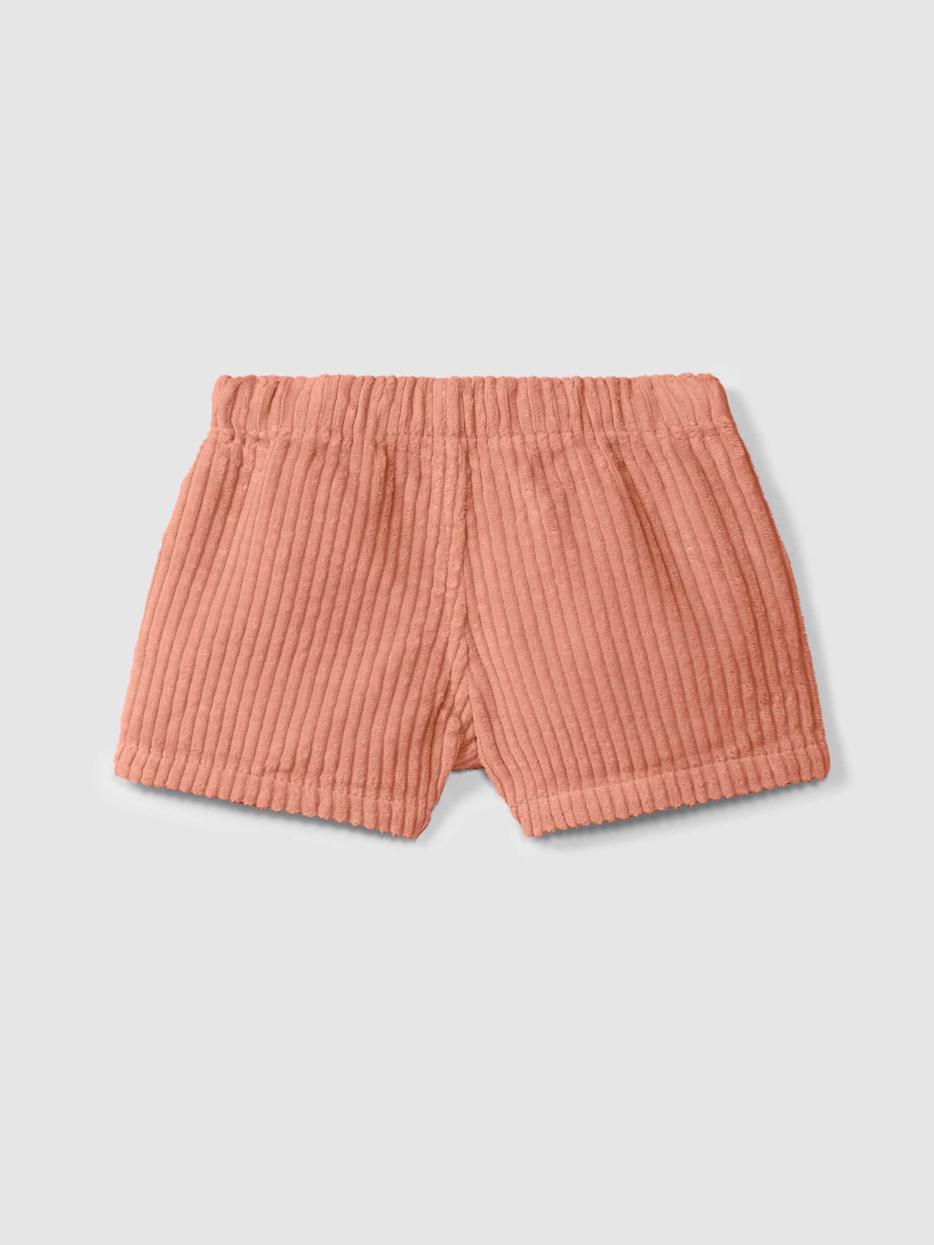 Pull-up shorts in ribbed velvet with heart pocket