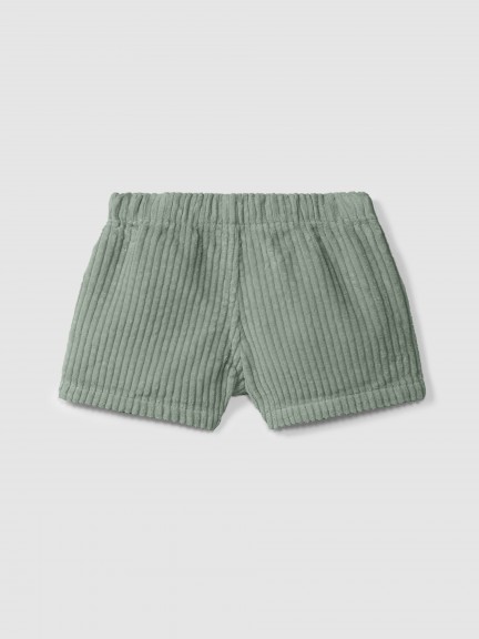 Pull-up shorts in ribbed velvet with heart pocket Pull-up shorts in ribbed velvet with heart pocket