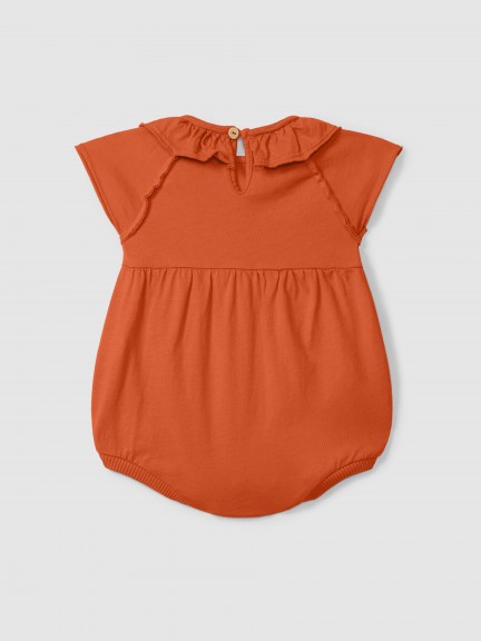 Shortie in plain jersey with ruffled collar Shortie in plain jersey with ruffled collar