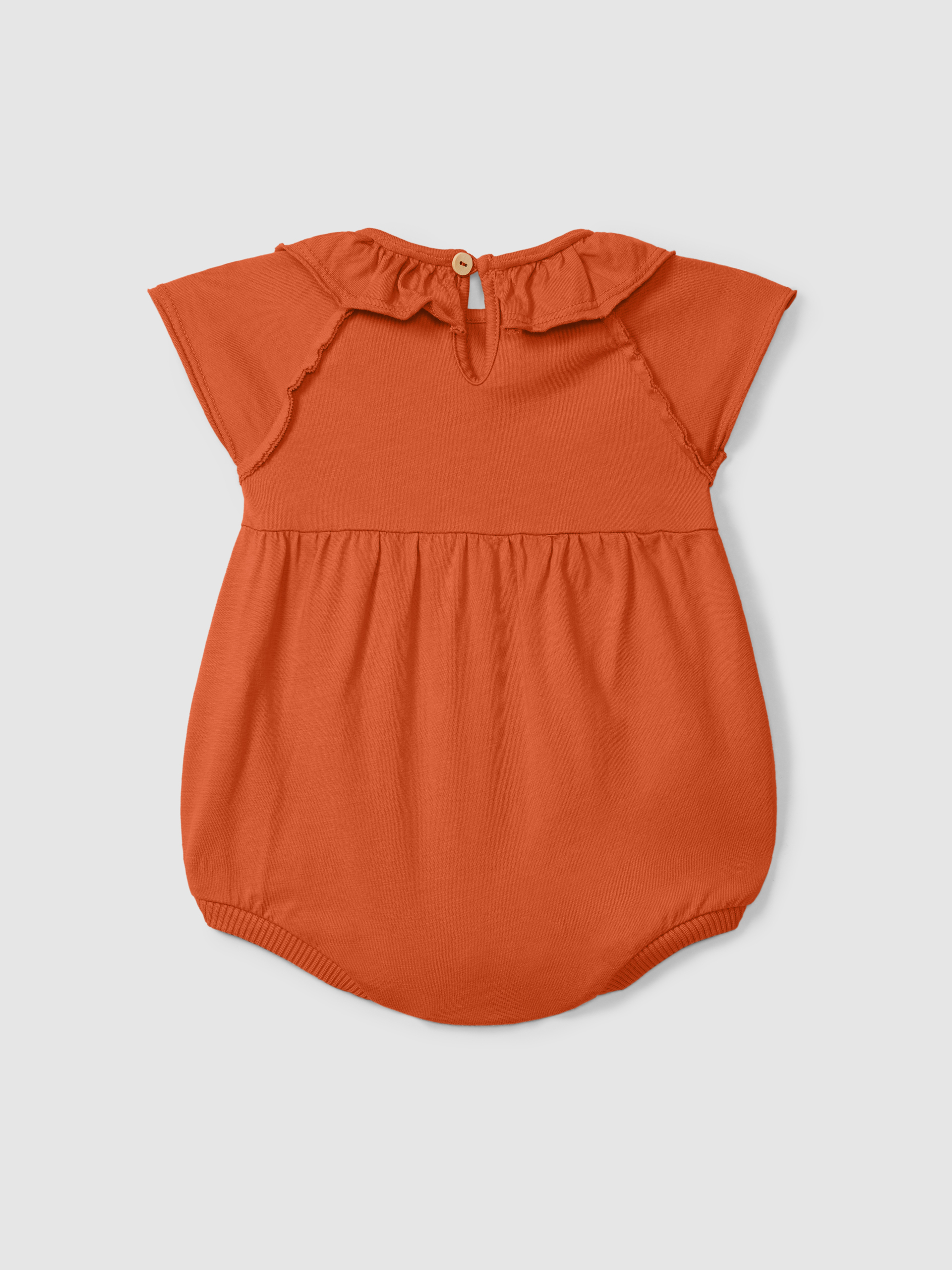 Shortie in plain jersey with ruffled collar