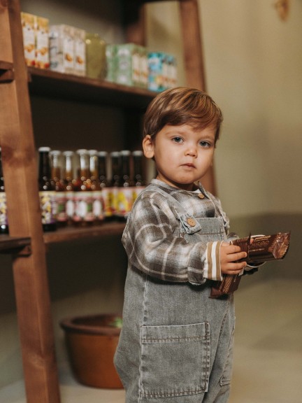 Organic cotton denim dungarees