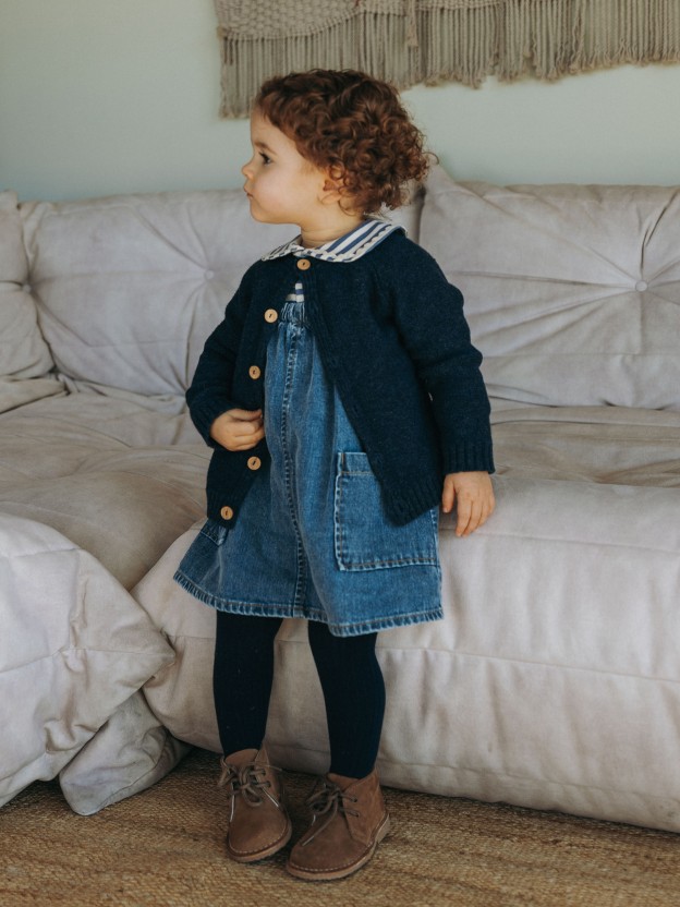 Pinafore in organic cotton denim