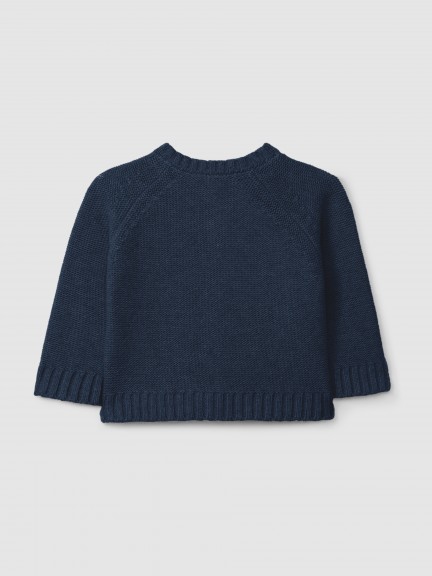 Knitted cardigan with a round neck Knitted cardigan with a round neck
