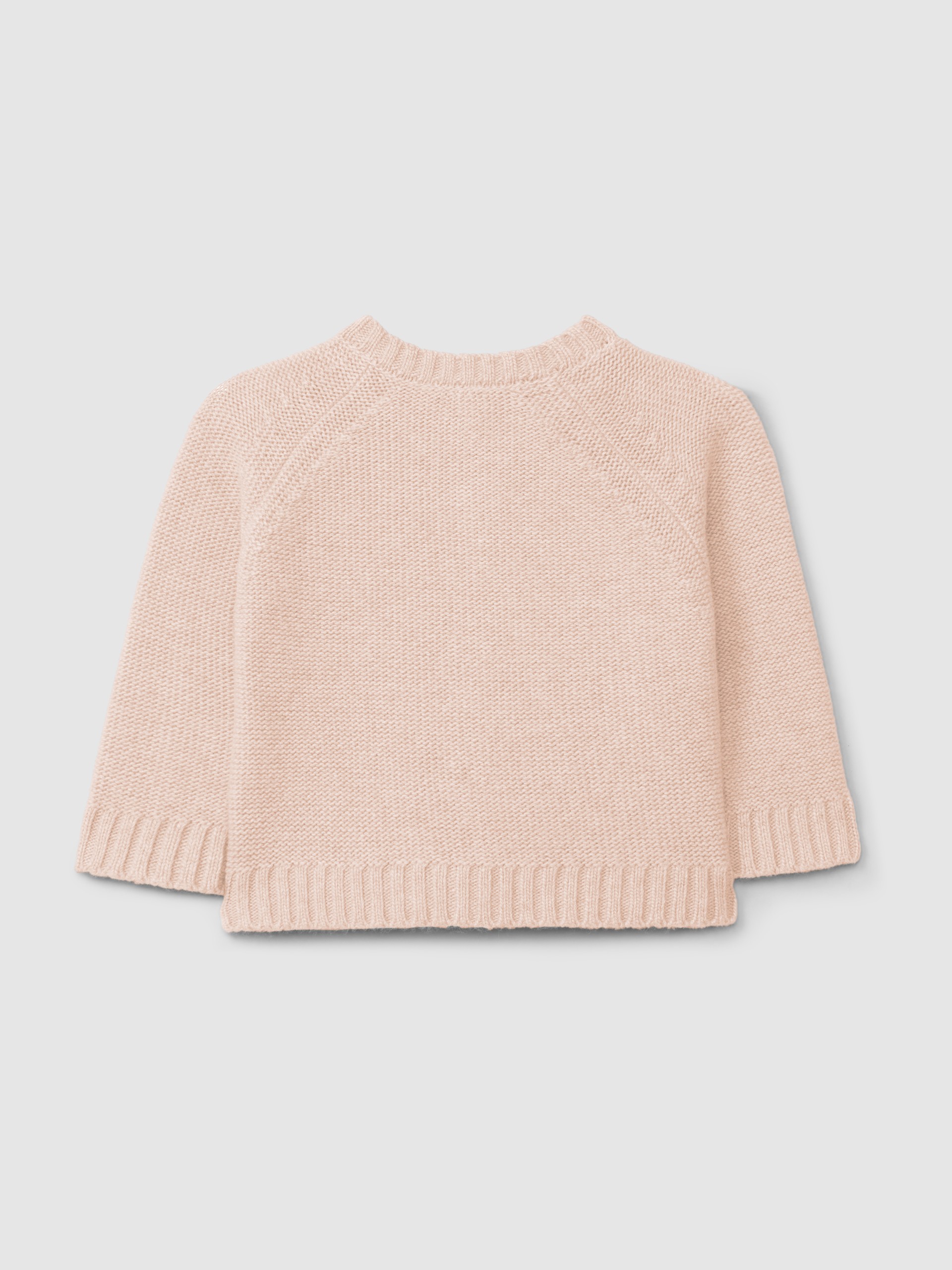 Knitted cardigan with a round neck