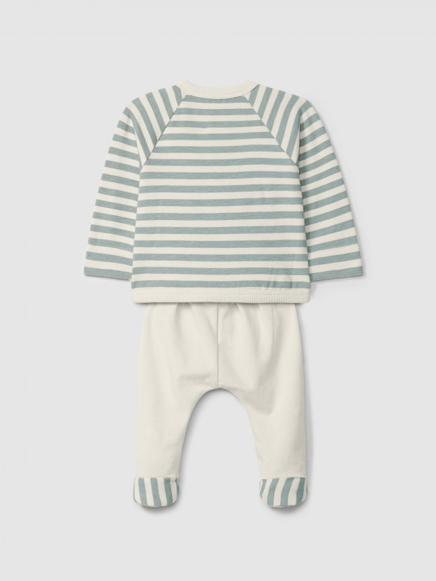 Two-piece set stripes