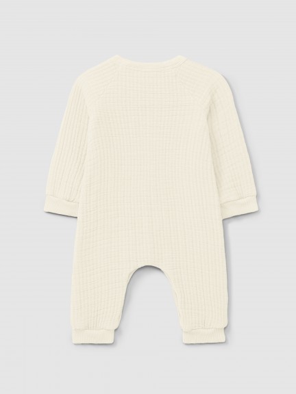 Double gauze romper with cotton padding Double gauze romper with cotton padding