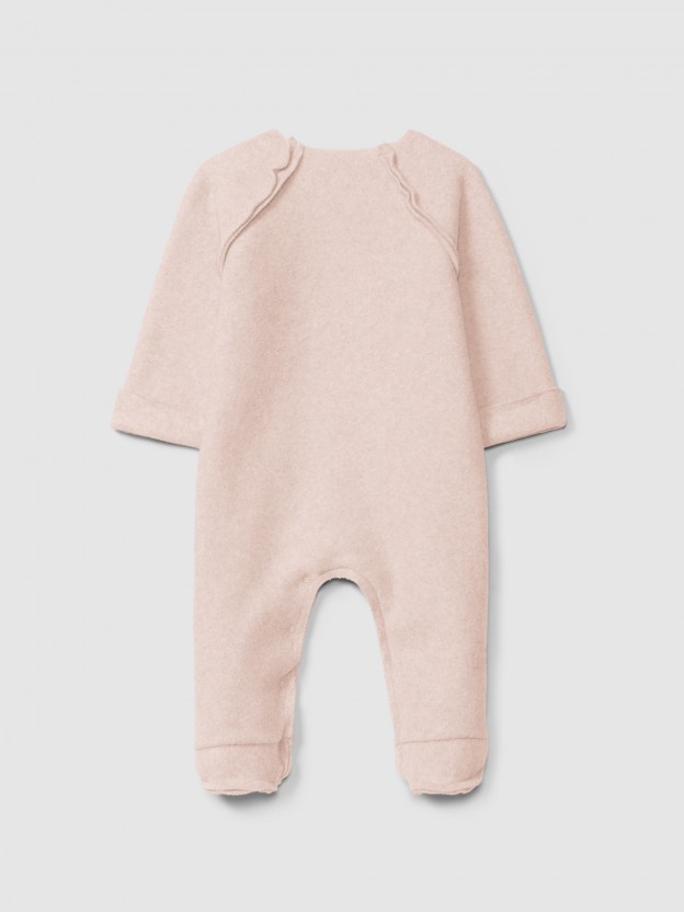 Organic cotton fleece romper Organic cotton fleece romper