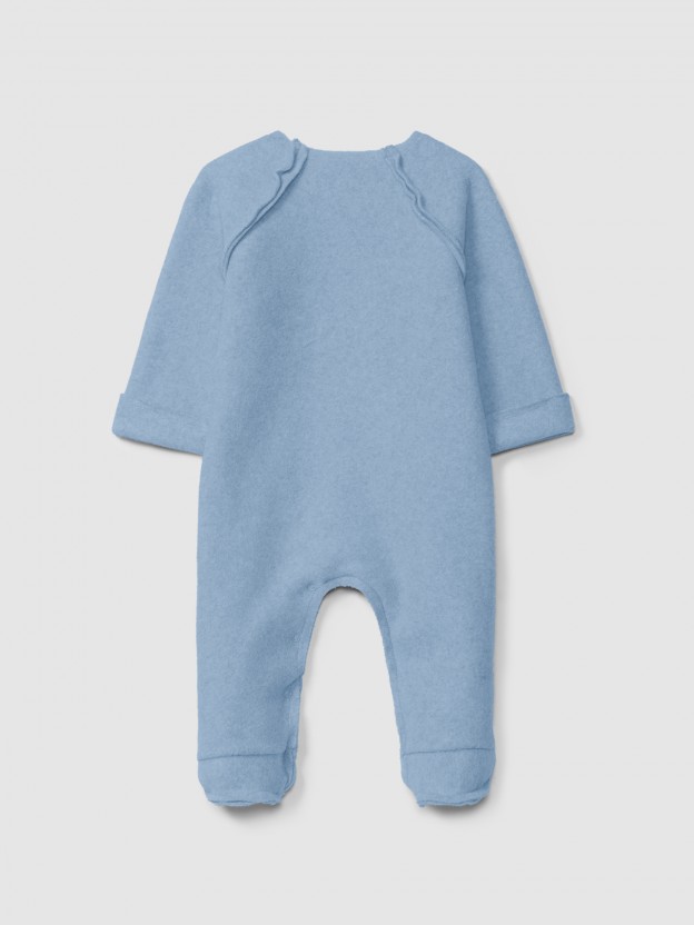 Organic cotton fleece romper Organic cotton fleece romper