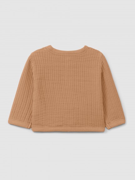 Chaqueta en doble gasa con relleno de algodón Chaqueta en doble gasa con relleno de algodón