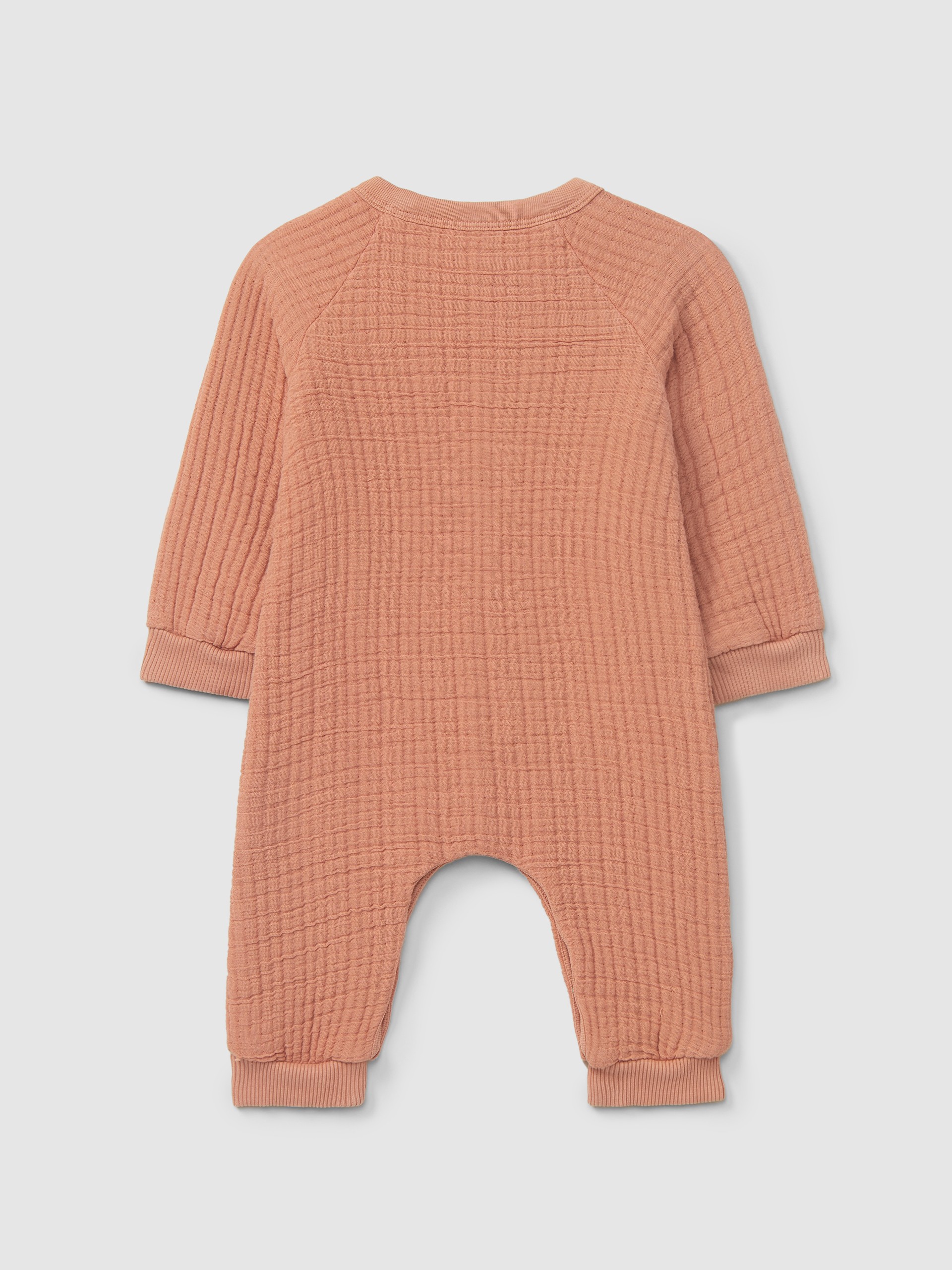 Double gauze romper with cotton padding