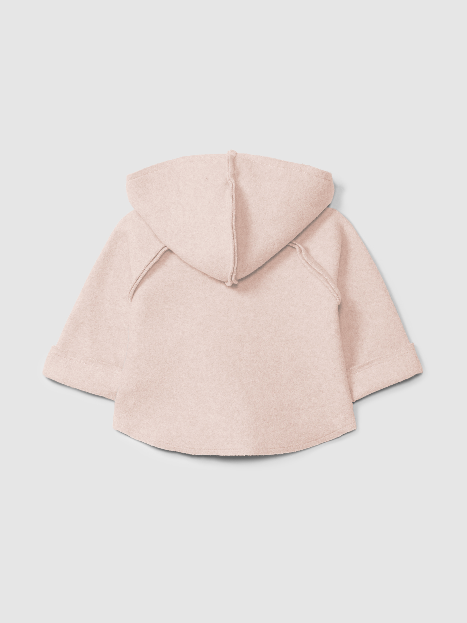Hooded jacket in organic cotton fleece