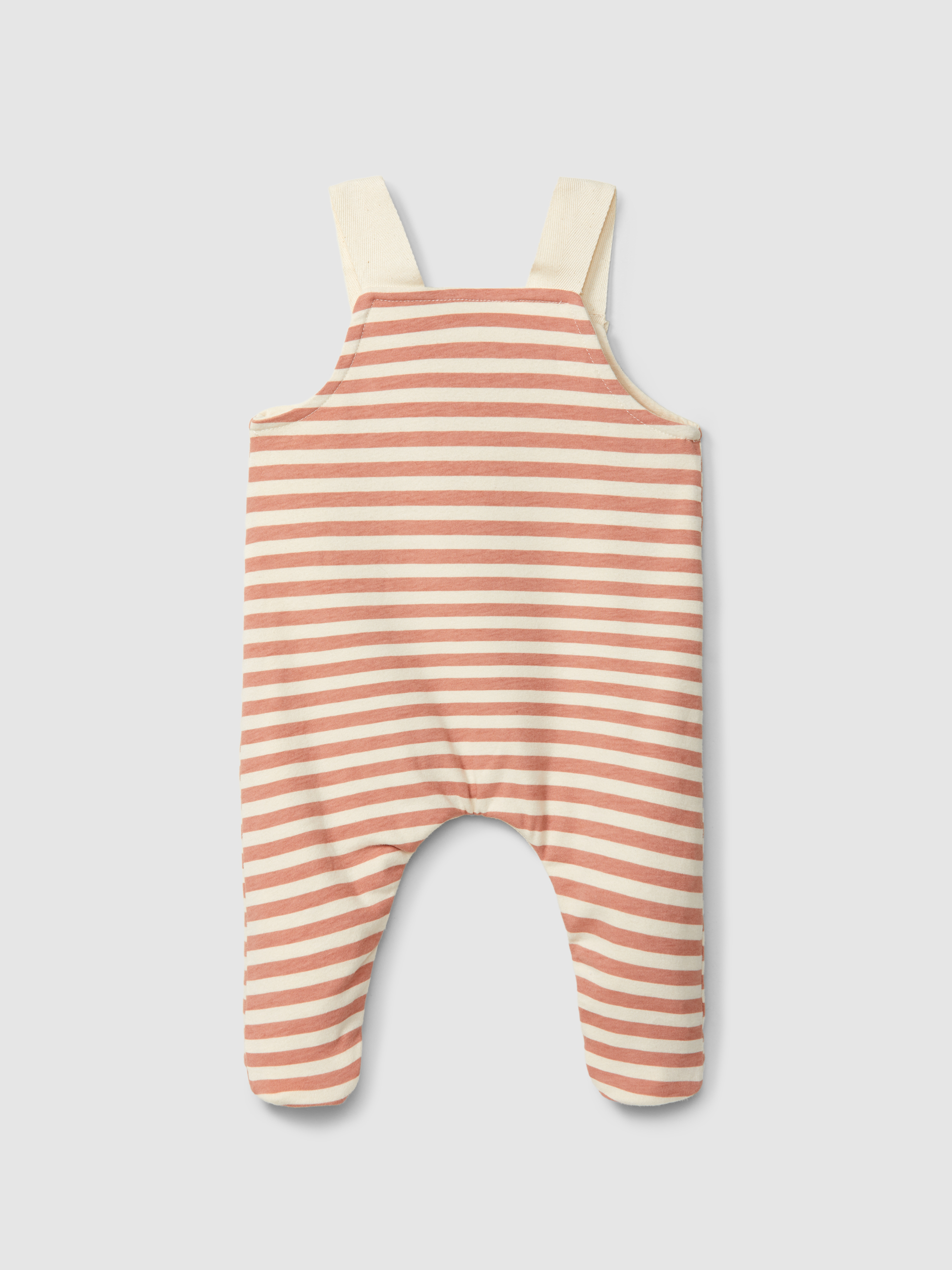 Striped dungarees with pocket