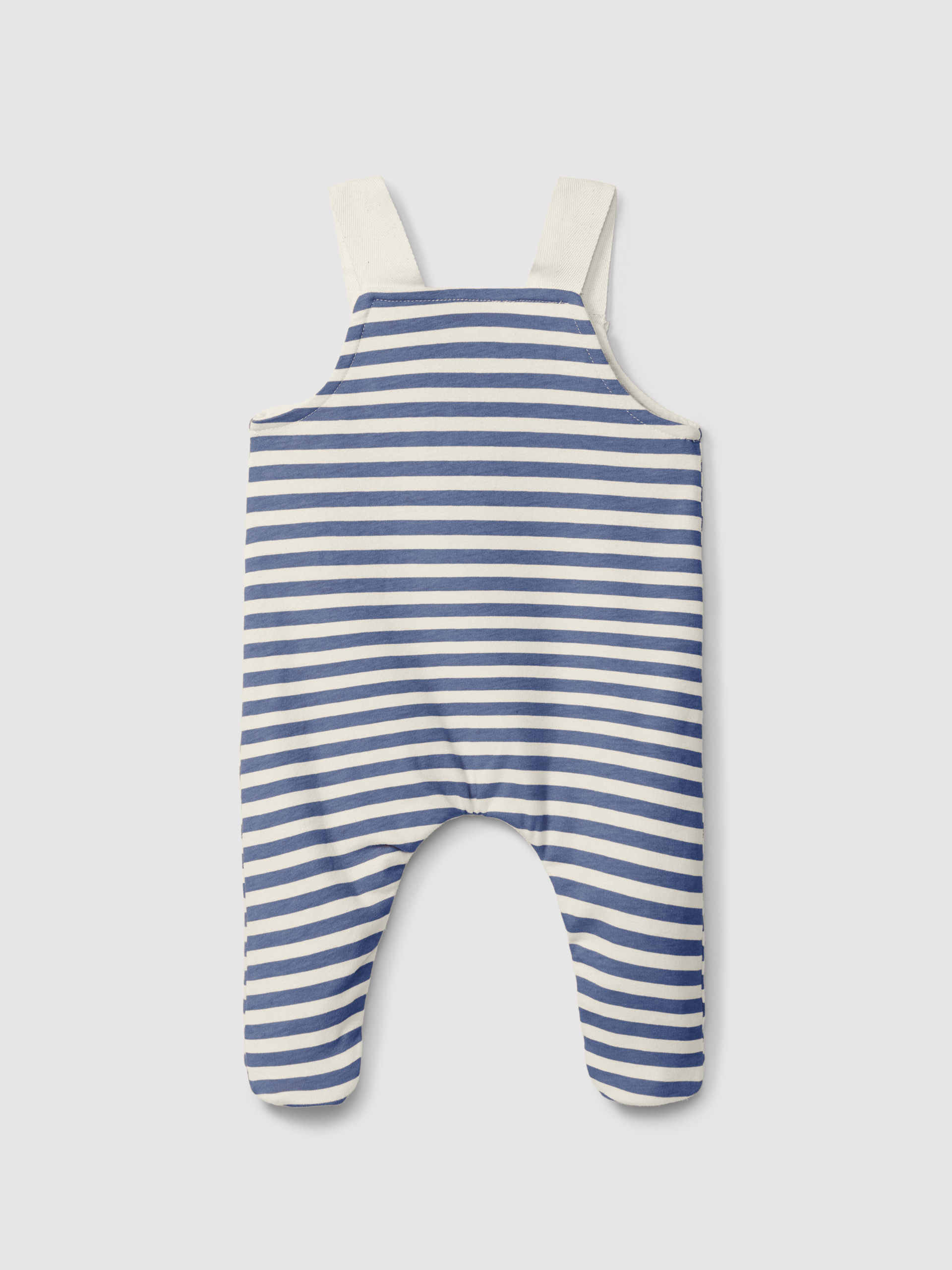 Striped dungarees with pocket