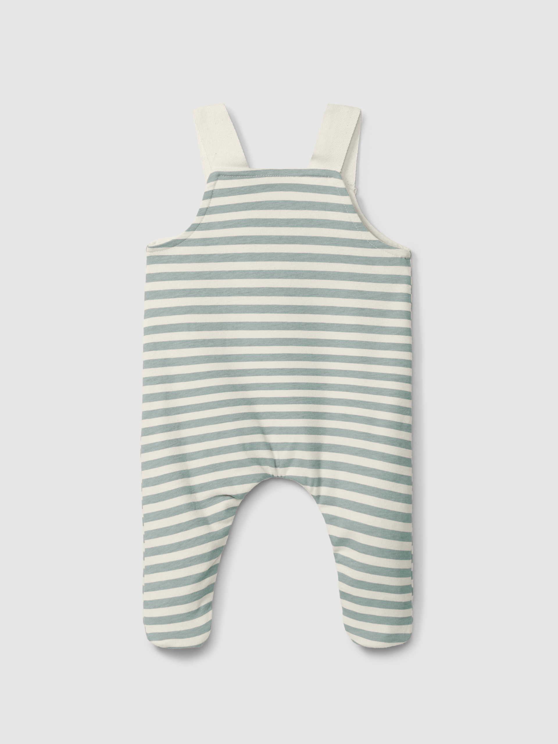 Striped dungarees with pocket