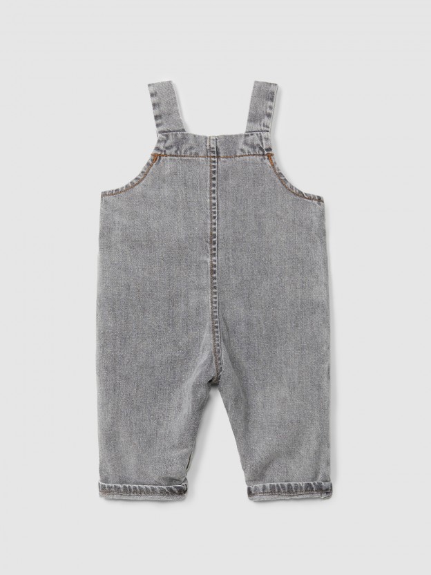 Organic cotton denim dungarees