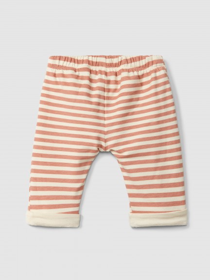 Pull-up striped pants Pull-up striped pants