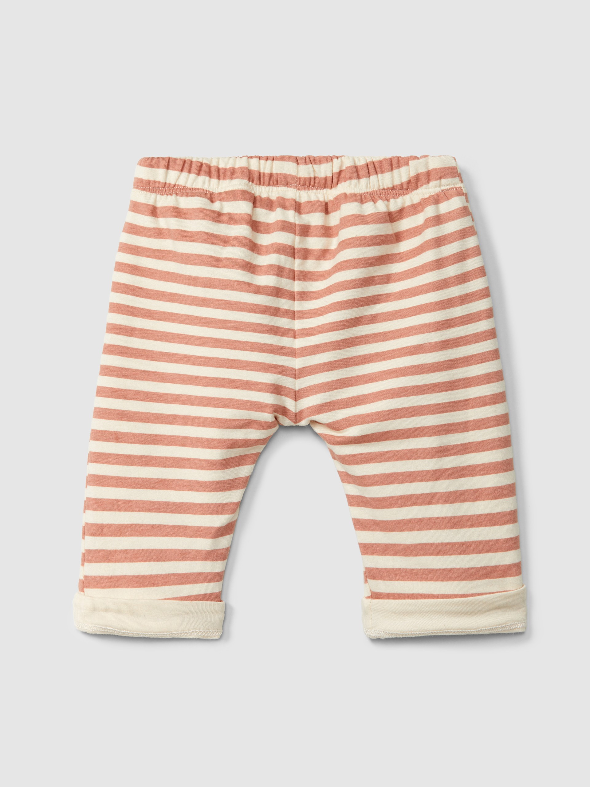 Pull-up striped pants