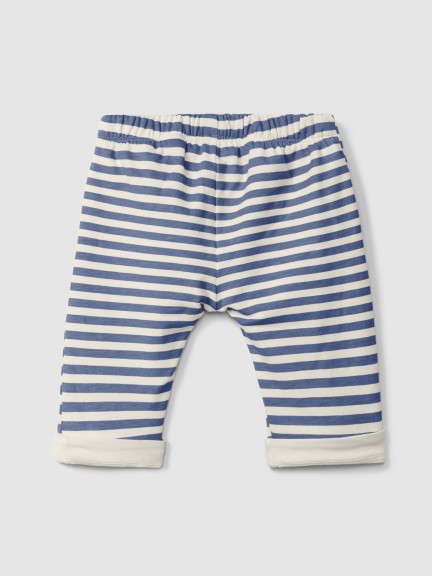 Pull-up striped pants Pull-up striped pants