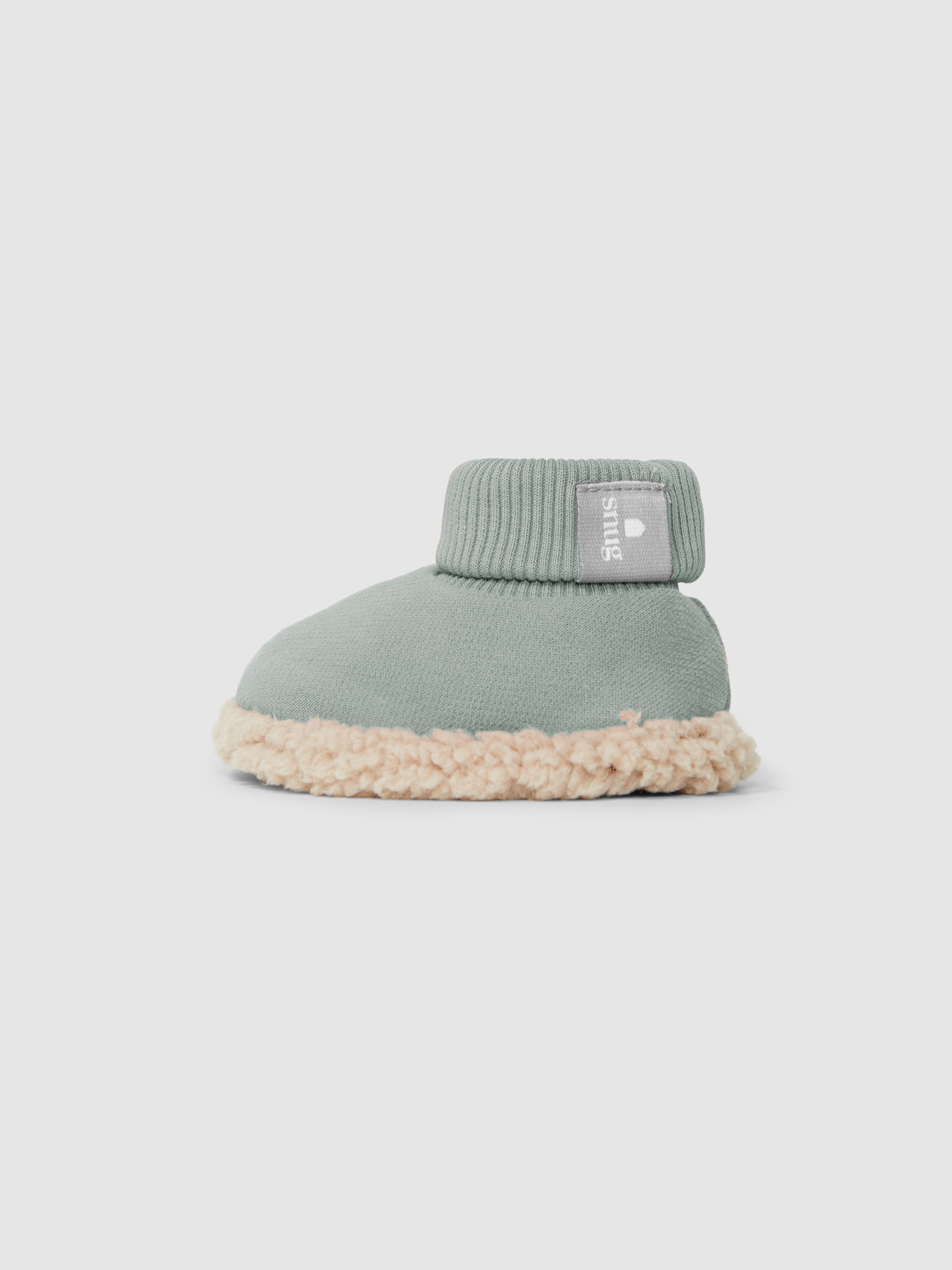 Plush booties with fur detail