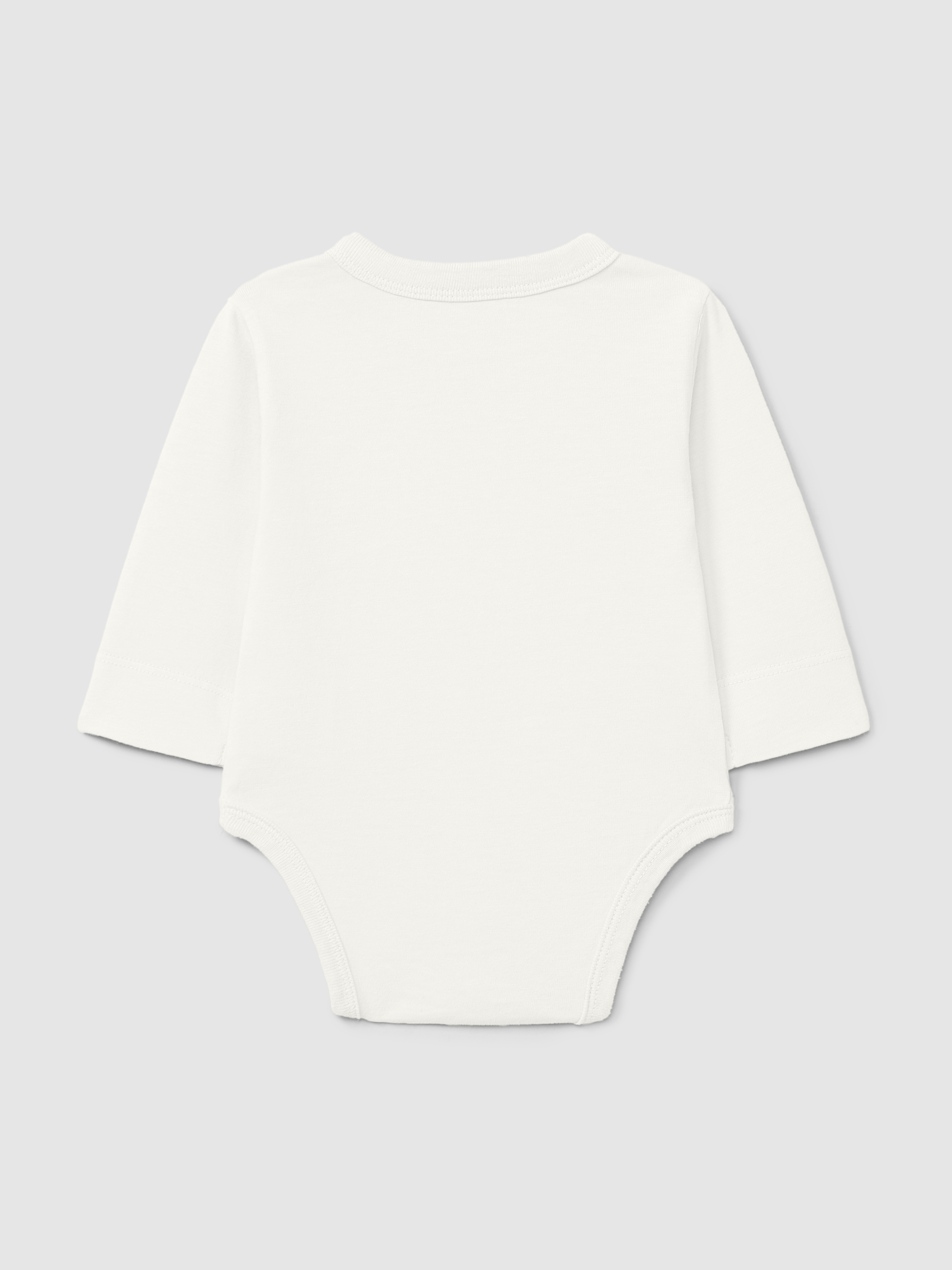 Organic cotton collarless bodysuit with pocket