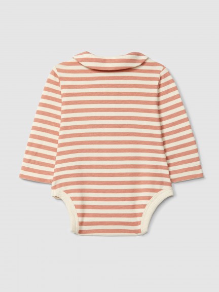 Striped bodysuit with peter-pan collar Striped bodysuit with peter-pan collar