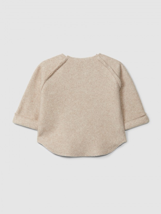Sweater in organic cotton fleece Sweater in organic cotton fleece