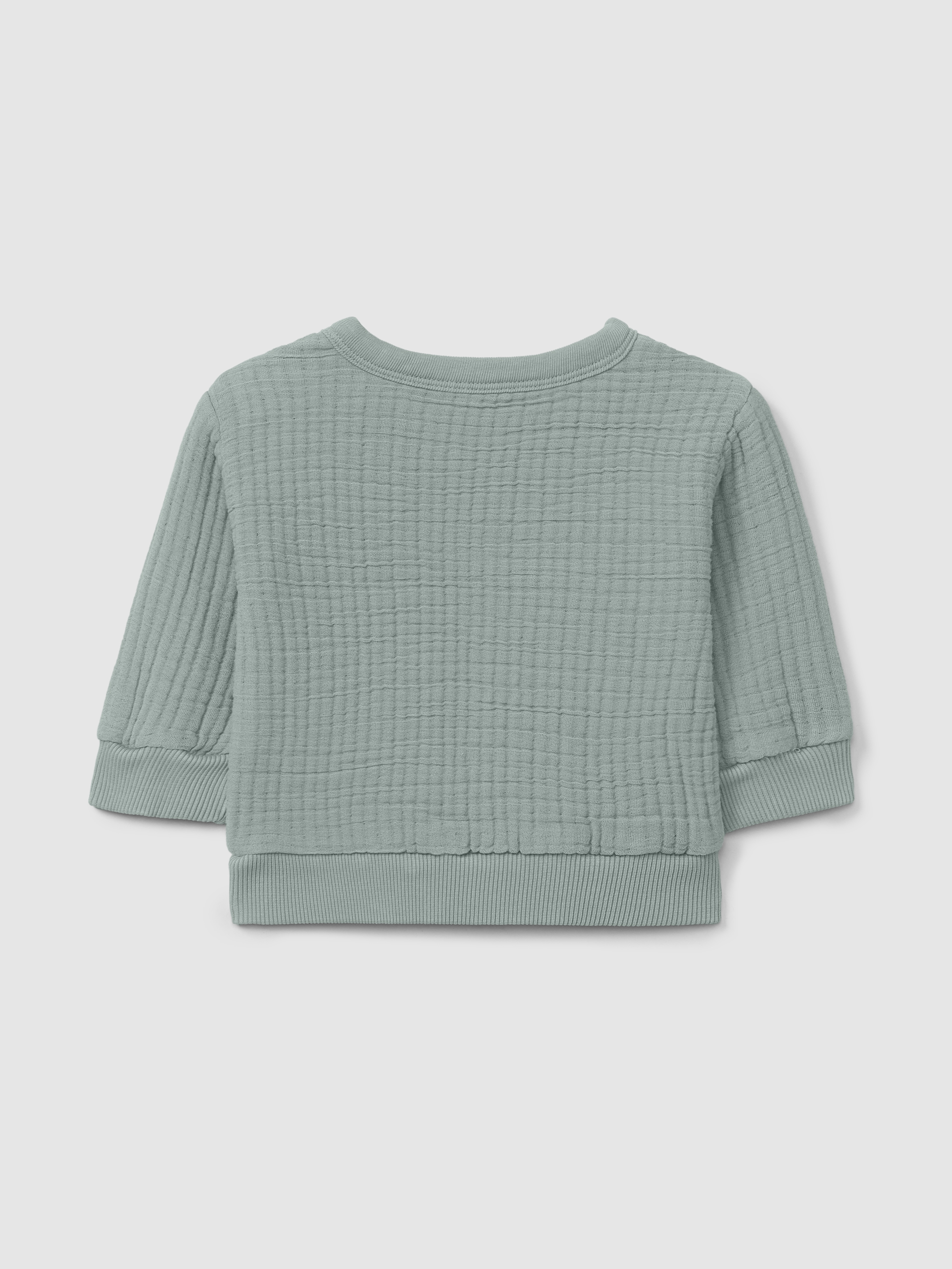 Double gauze sweatshirt with cotton padding