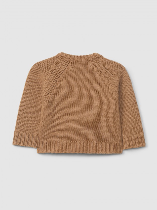 Knitted jumper jacquard dog with embossed details Knitted jumper jacquard dog with embossed details