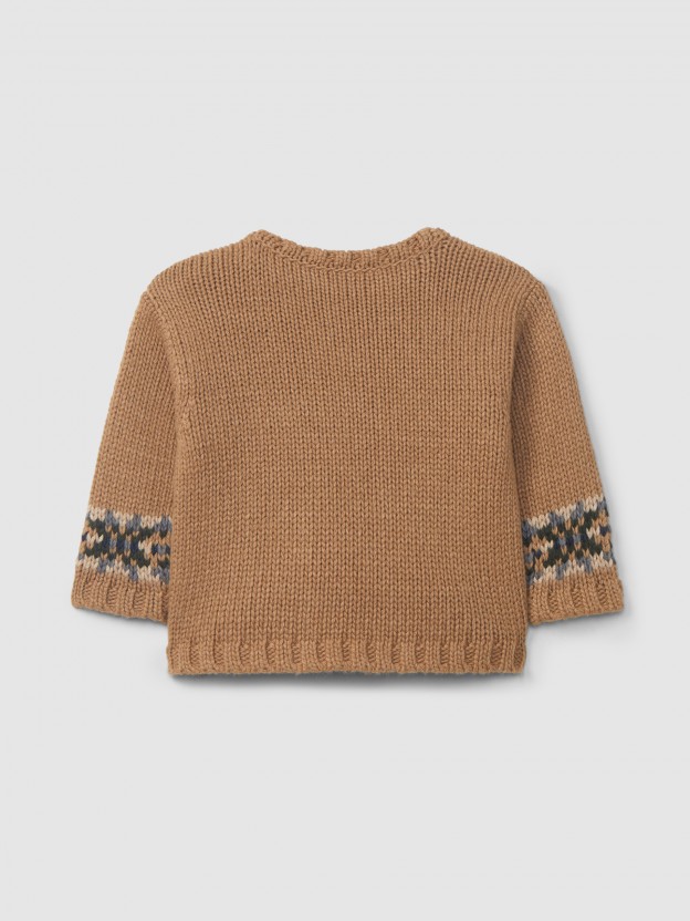Knitted jumper with jacquard Knitted jumper with jacquard